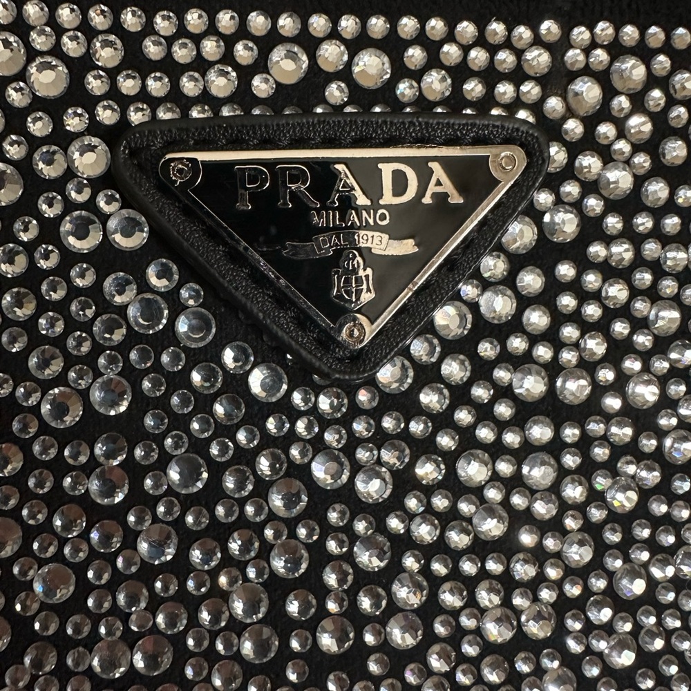 Prada Black Crystal-Embellished Mini Tote - Picture 6 of 8